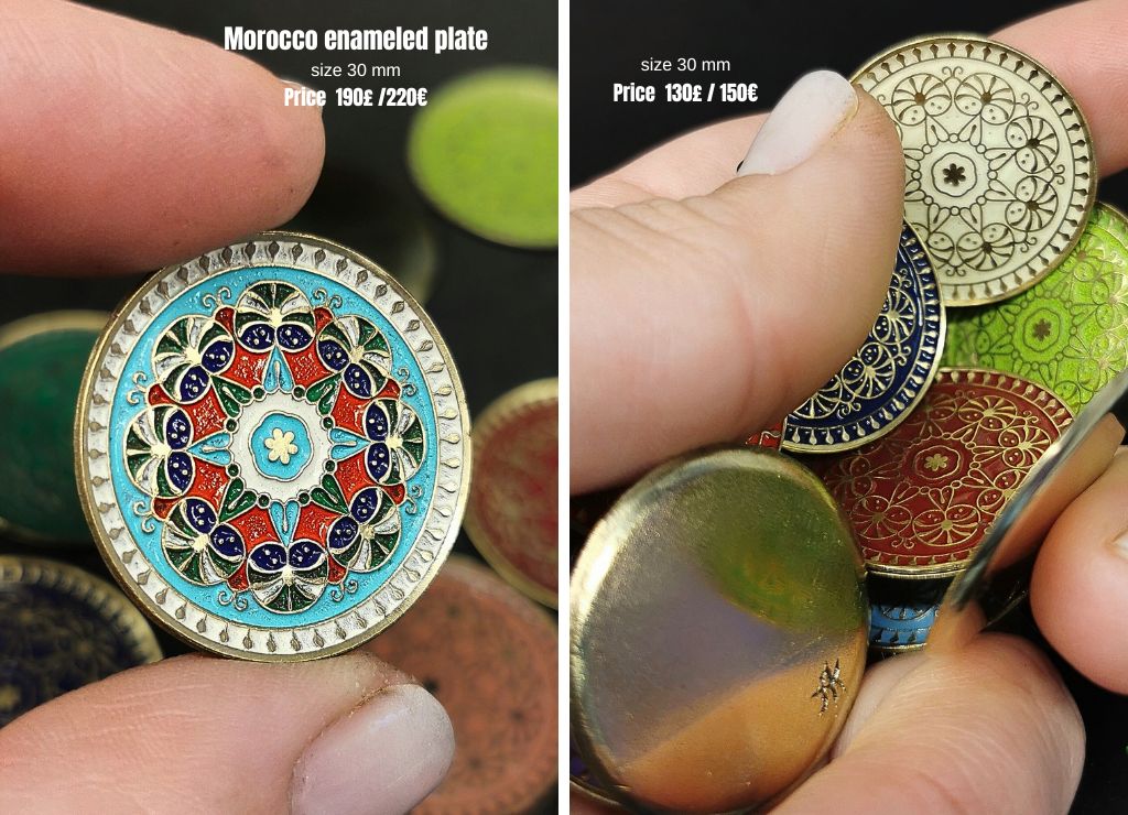 Morocco enamel plate