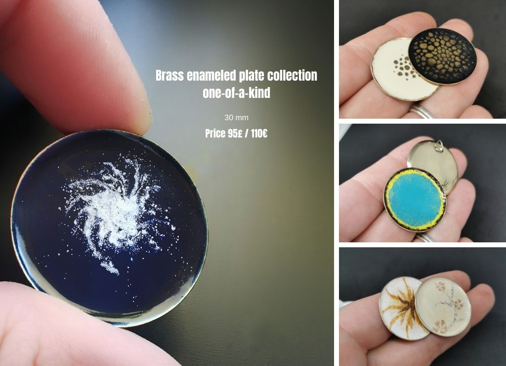 Brass enamel plate