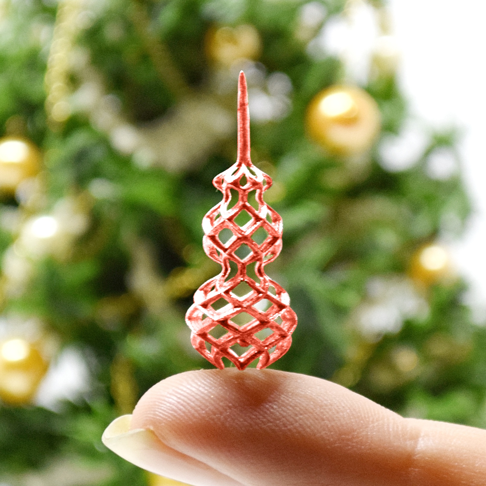 Tree topper miniature. Red