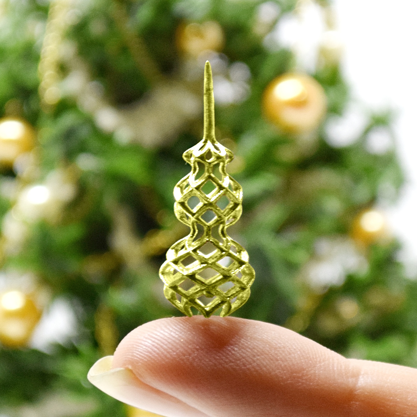 Tree topper miniature. Green.