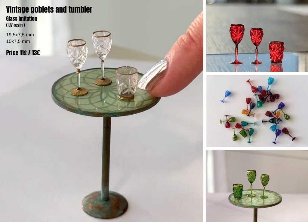 Vintage Glassware miniature 1:12 scale